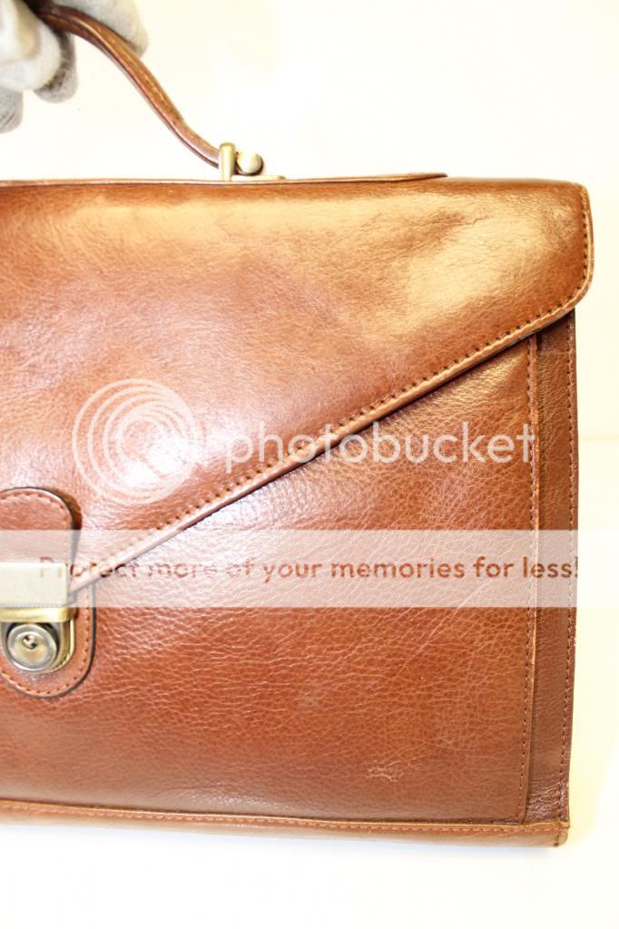 rafael chestnut brown leather business portfolio briefcase